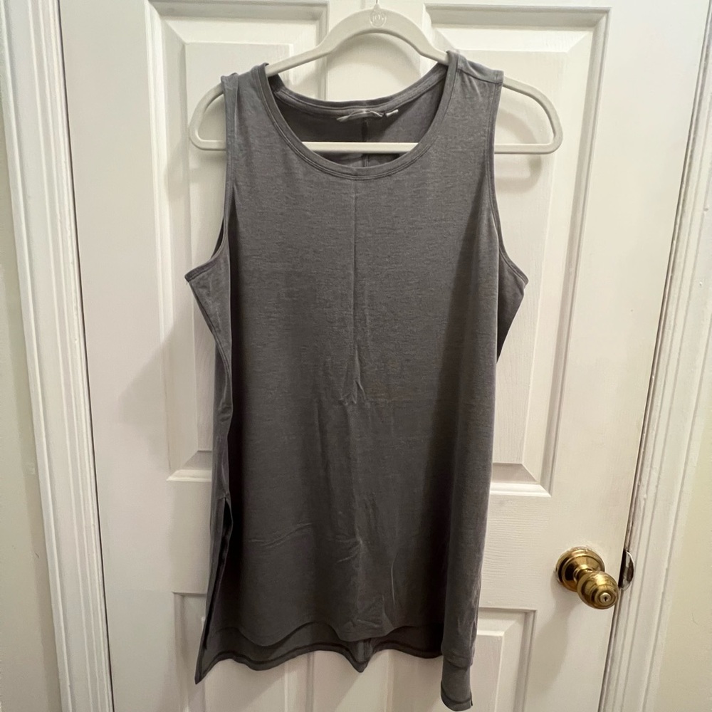 Athleta Long Sleeveless Top, Gray, sz L